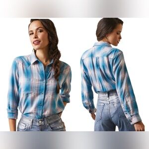 Ariat® Ladies R.E.A.L Billie Jean LS Shirt - Idabel Dobby Plaid (S)